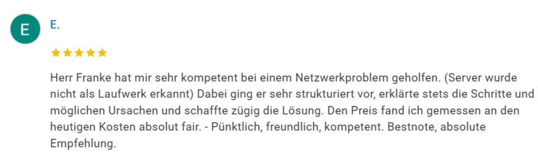 Bewertung Google (1)